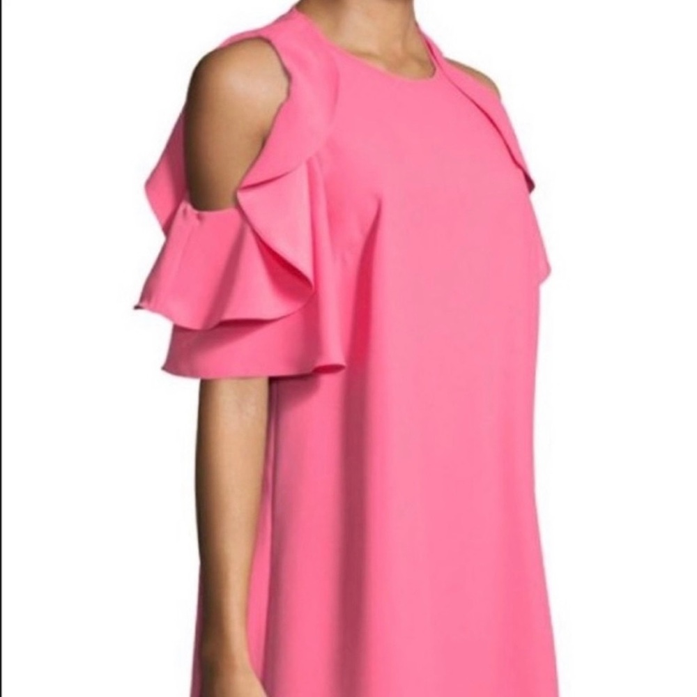 Kate Spade | cold shoulder crepe dress | Pink | Medium